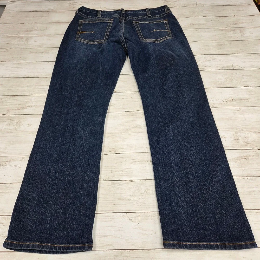 Ariat Rebar M4 Relaxed Bootcut Jeans Mens 34x32 Dark Wash Workwear Denim Pants